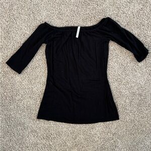 Lulu's Black Off-Shoulder Blouse
